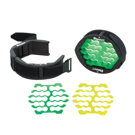 Panduit CBOT24K fermacavo Nero, Verde, Giallo
