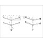 Multibrackets 5891 supporto da tavolo per Tv a schermo piatto 76,2 cm (30") Morsa/Bullone di ancoraggio Nero (MB5884)
