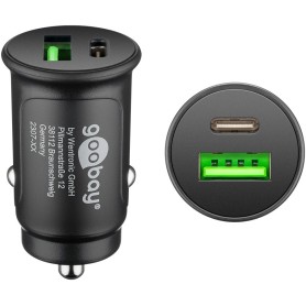 Goobay 55634 Caricabatterie per dispositivi mobili Smartphone, Tablet Nero Accendisigari Ricarica rapida Interno