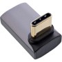 InLine Adattatore USB4, spina/presa USB-C angolata sopra/sotto, grigio (35900I)