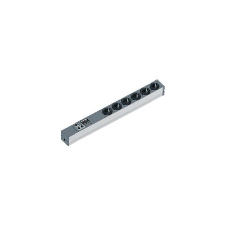 Bachmann BlueNet BN2000 unità di distribuzione dell'energia (PDU) 6 presa(e) AC 1U Nero, Argento (329.3009)