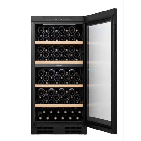 Hisense cantina vini RW3N230GELF libera installazione classe F 108 Bottiglie Doppia Temperatura Vetro Anti UB Connect Life