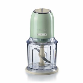 Ariete 438, Tritatutto Vintage, Chopper e Tritaghiaccio, 2 velocità, 4 lame in Acciaio Inox, Tazza graduata 600 ml, 400 W, Verd (ARI-438VERDE)