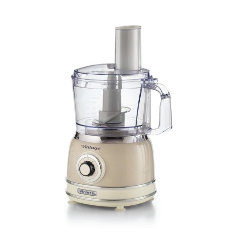 Ariete Linea Vintage 1781 Robot da cucina Vintage, 1000W, Capacità 2,1L (utilizzabile 1,2L), Per preparazione impasti, Beige (ARI-1781BEIGE)