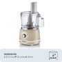 Ariete Linea Vintage 1781 Robot da cucina Vintage, 1000W, Capacità 2,1L (utilizzabile 1,2L), Per preparazione impasti, Beige (ARI-1781BEIGE)