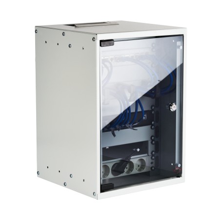 EFB Elektronik 10" Wandgehäuse 9HE Tiefe 300mm 1-teilig RAL7035 (WGB-1009GR.30-SET1)
