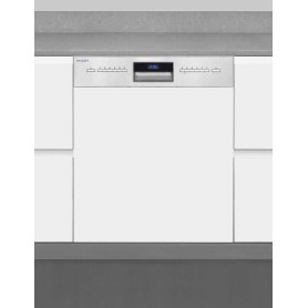 Lavastoviglie semi-integrata Exquisit EGSP9614-EB-030B, larghezza 60 cm, 14 coperti, ECO, Aquastop, acciaio inox.