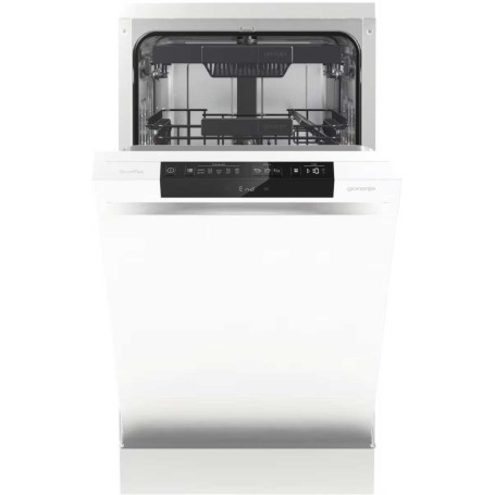 Lavastoviglie a libera installazione Gorenje GS541D10W, larghezza 45 cm, 11 coperti, sistema click-clack, bianca