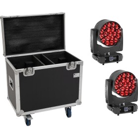 EUROLITE Set 2x LED TMH-H380 Beam/Wash/Flowereffekt + Flightcase mit Rollen (20001066)