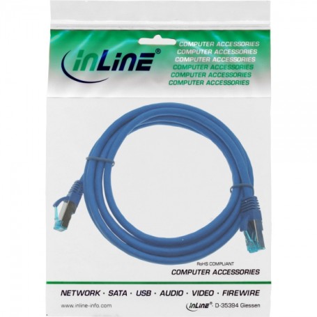 InLine 4043718088720 cavo di rete Blu 2 m Cat6a S/FTP (S-STP) (4043718088720) (76802B)