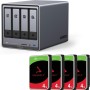 Ugreen NASync DXP4800 Plus + SEAGATE Festplatte 16 TB (4 x 4 TB) (35261& 4x ST4000VN006)