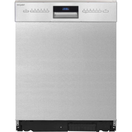 Lavastoviglie da incasso Exquisit EGSP9614-EF-030B, larghezza 60 cm, 14 coperti, Aquastop, acciaio inox.