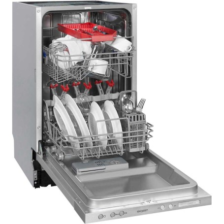 Lavastoviglie da incasso Exquisit EGSP9410-E-030D, larghezza 45 cm, 10 coperti, autopulente, Aquastop.