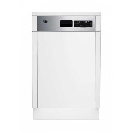 Lavastoviglie semi-integrata Beko DSS28021X, larghezza 45 cm, 11 coperti, programma automatico, acciaio inox.