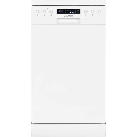 Lavastoviglie a libera installazione Exquisit GSP9410-030D, larghezza 44,8 cm, 10 coperti, 6 programmi, bianca.