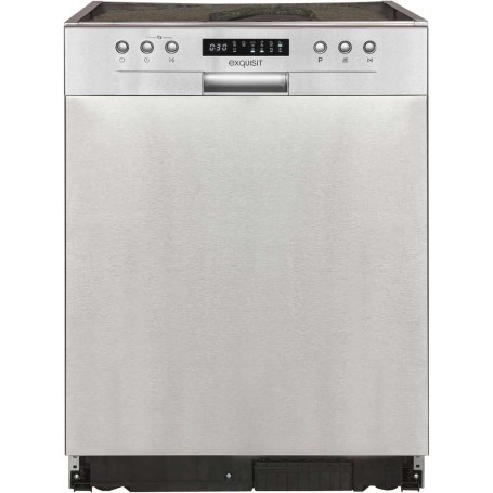Lavastoviglie semi-integrata Exquisit EGSP9414-EF-030D, larghezza 60 cm, 14 coperti, acciaio inox.