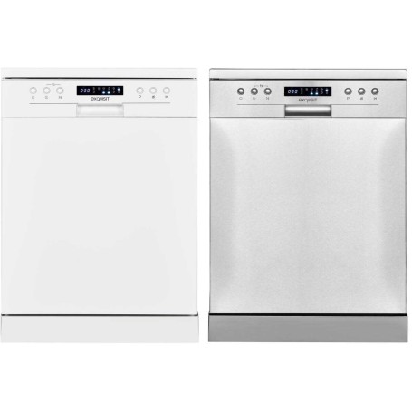 Lavastoviglie a libera installazione Exquisit GSP9414-030D, larghezza 60 cm, 14 coperti, 6 programmi, display a LED.