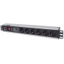 Intellinet 713962 unità di distribuzione dell'energia (PDU) 6 presa(e) AC 1.5U Nero (713962)