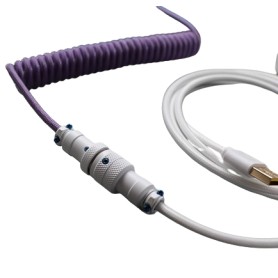 Ducky Premicord cavo USB 1,8 m USB A USB C Viola, Bianco (DKCC-CTCNC1)
