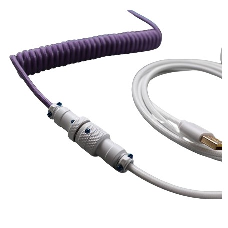 Ducky Premicord cavo USB 1,8 m USB A USB C Viola, Bianco (DKCC-CTCNC1)
