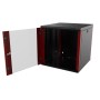 LOGON PROFESSIONAL RUC12U60BR rack 12U Da parete Nero, Rosso