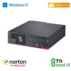 RINOVO PC FUJITSU REFURBISHED Esprimo D958 SFF i5-8X00 DDR4 8GB SSD 256GB W11P CLOUD20GB Grade A 1Y (RN54522314)