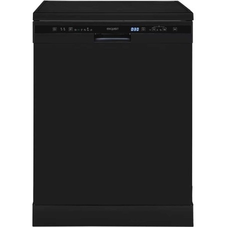 Lavastoviglie a libera installazione Exquisit GSP6314-030C, larghezza 60 cm, 14 coperti, AquaStop, nera.