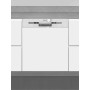Lavastoviglie semi-integrata Exquisit EGSP2113-EB-030E, larghezza 60 cm, 13 coperti, 7 programmi, display a LED.