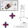 Samsung Flip Pro WM55B 55 Zoll 4K UHD Interaktives Display inkl. Rollwagen TRVT-FLIP2 & Tray CY-TF65BBC (LH55WMBWBGCXEN+TRVT-FLIP2+CY-T)