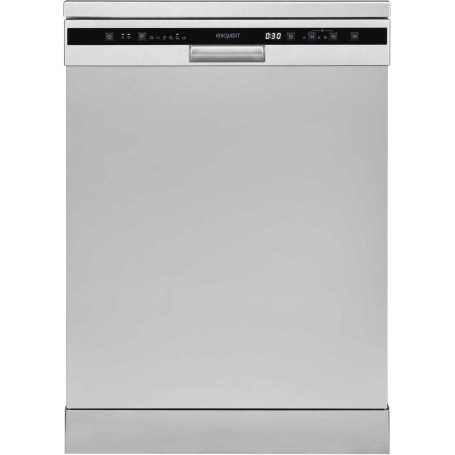 Lavastoviglie a libera installazione Exquisit GSP6312-030D, larghezza 60 cm, 12 coperti, autopulente, argento.
