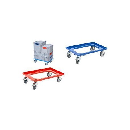 allit Transportroller ProfiPlus EuroRoll OB 600, blau Rahmen aus stabilem Kunststoff, 2 Lenkrollen und - 1 Stück (456858)