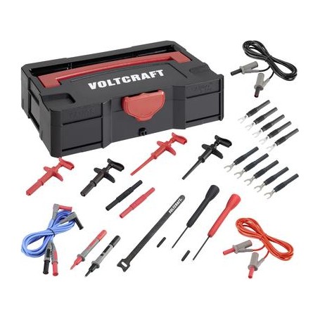 Voltcraft Industrie Sicherheits-Messleitungs-Set Krokos Haken Klemmschuhe Messnadeln Systemkoffer VC-8085020+VC-8063390 (VC-8085020+VC-8063390-Set)