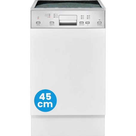 Lavastoviglie semi-integrata da incasso Bomann GSPE 7422 TI, larghezza 45 cm, 10 coperti, Aquastop, (774220)
