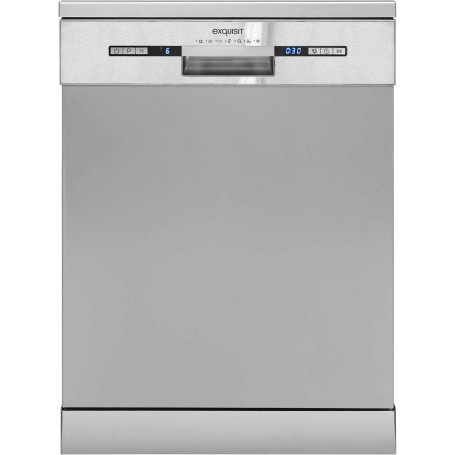 Lavastoviglie Exquisit GSP9313-030E, larghezza 60 cm, 13 coperti, 7 programmi, argento.