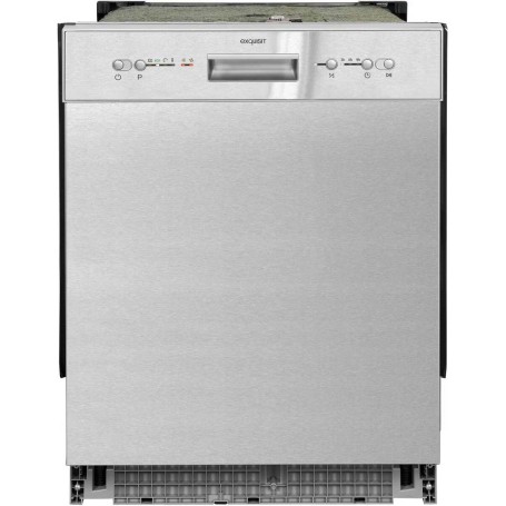 Lavastoviglie semi-integrata Exquisit EGSP6112-EF-030E, larghezza 60 cm, 12 coperti, 4 programmi, acciaio inox.