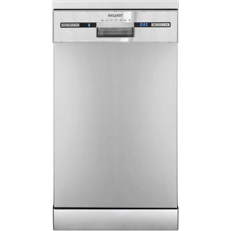 Lavastoviglie a libera installazione Exquisit GSP9309-030E, larghezza 45 cm, 9 coperti, 7 programmi, acciaio inox.