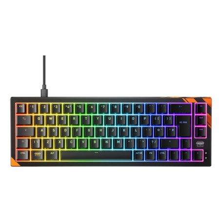 CHERRY K5 PRO TMR COMPACT tastiera Gaming USB QWERTY Inglese UK Nero, Arancione (G8E-24200LACAGB-2)