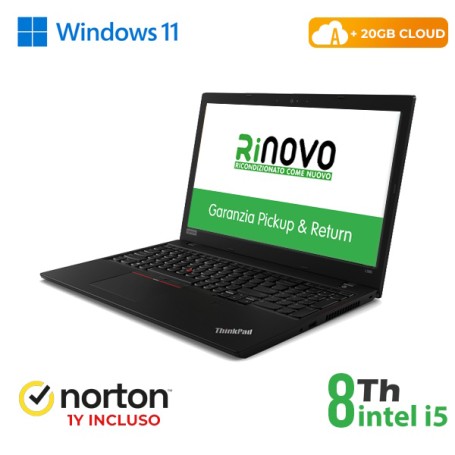 RINOVO NB LENOVO ThinkPad L590 i5-8X00 DDR4 8GB SSD 256GB 15.6" W11P CLOUD20GB Grade A 1Y Warranty 3 (RN82522315)