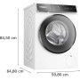 Lavatrice a carica frontale Bosch WGB256041 Serie 8, 10 kg, larghezza 60 cm, 1600 giri/min, AquaStop, bianca.