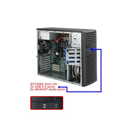 Supermicro SuperChassis 732D2-903B Midi Tower Nero 900 W (CSE-732D2-903B)