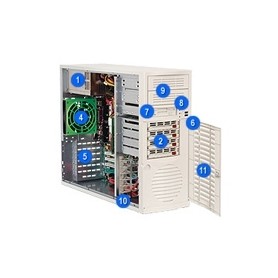 Supermicro SC733T-645 Mid Tower Chassis (Black) Midi Tower Nero 645 W (CSE-733T-645B)