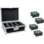 EUROLITE Set 4x AKKU IP Flat Light 3 sw + Case (20000859)