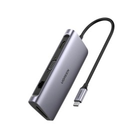 Ugreen 40873 replicatore di porte e docking station per laptop USB 3.2 Gen 1 (3.1 Gen 1) Type-C Metallico