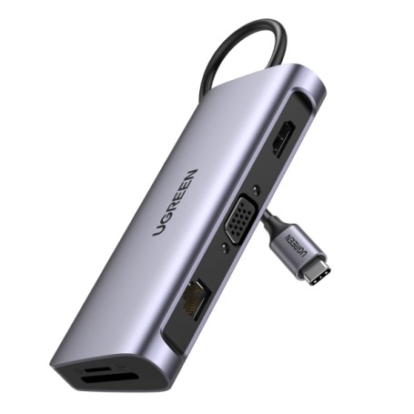 Ugreen 80133 hub di interfaccia USB 3.2 Gen 1 (3.1 Gen 1) Type-C 5000 Mbit/s Grigio (80133)