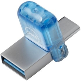 DELL AC429144 unità flash USB 256 GB USB Type-A / USB Type-C 3.2 Gen 1 (3.1 Gen 1) Blu, Acciaio inox