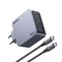 Ugreen Nexode Pro 160W GaN Charger with USB-C Cable Universale Nero, Grigio AC Ricarica rapida Interno (25877)