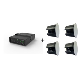 Vivolink Audiopack Subwoofer 6.5 + 4 x premium 40W ceiling speakers (Limited Bundle Pack Offer) Nero Cablato 110 W (AUDIOPACK-IC4)