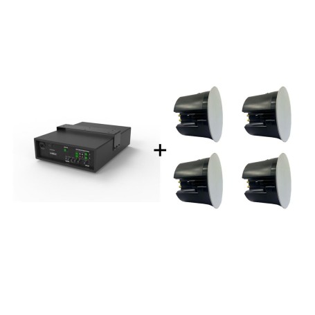Vivolink Audiopack Subwoofer 6.5 + 4 x premium 40W ceiling speakers (Limited Bundle Pack Offer) Nero Cablato 110 W (AUDIOPACK-IC4)