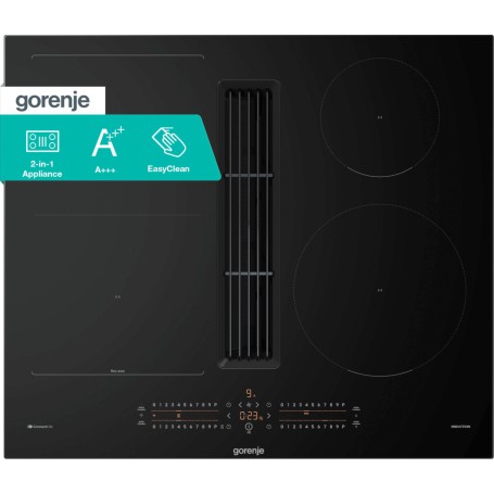 Gorenje GEH6432BSCWF Piano cottura a induzione con cappa aspirante integrata, AreaFlex, a filo, 60 cm