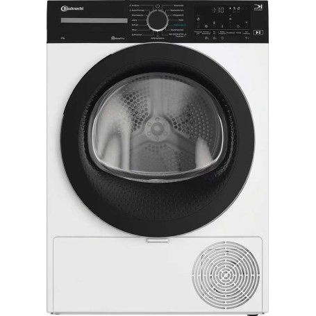 Asciugatrice a pompa di calore Bauknecht BD 9C WBS da 9 kg, larghezza 60 cm, display digitale, luce interna, bianca.